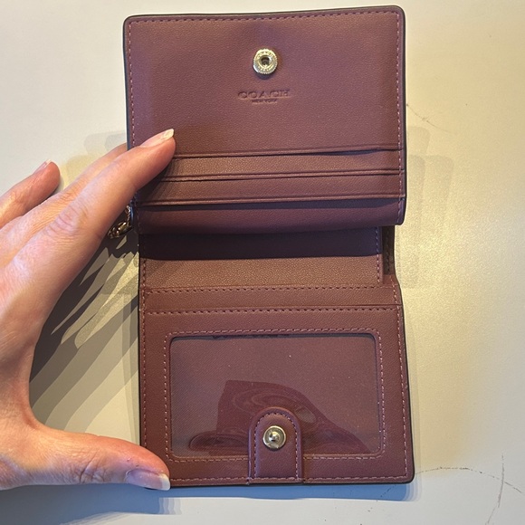 Red Coach Snap Wallet - Picture 3 of 5